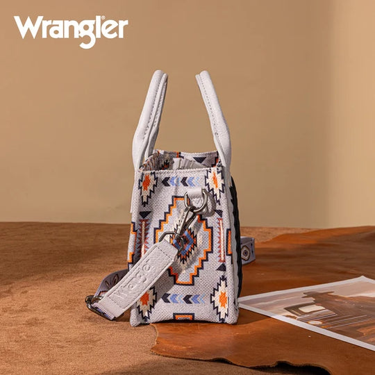 Wrangler Aztec Print Braided Detail Tote Bag - WG261-8866S