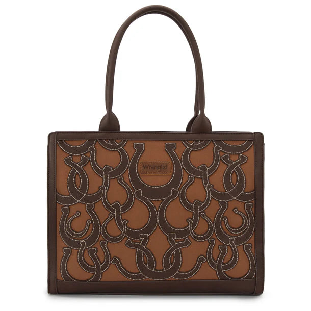 Wrangler Horseshoe Cutout Carry-All Large Tote Bag - WG292-8110CF