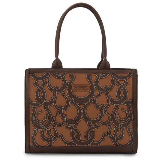 Wrangler Horseshoe Cutout Carry-All Large Tote Bag - WG292-8110CF