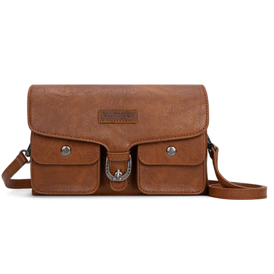 Wrangler Vintage-Inspired Brown Crossbody Bag - WG320-209BR