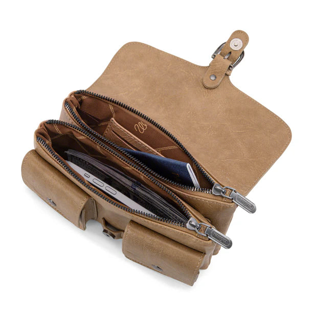 Wrangler Vintage-Inspired Khaki Crossbody Bag - WG320-209KH