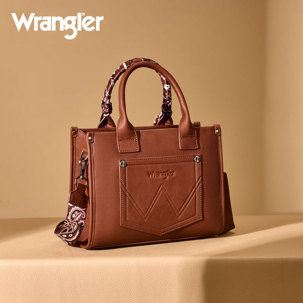 Wrangler Braided Paisley Bandana Tote Bag - WG331-8120SBR