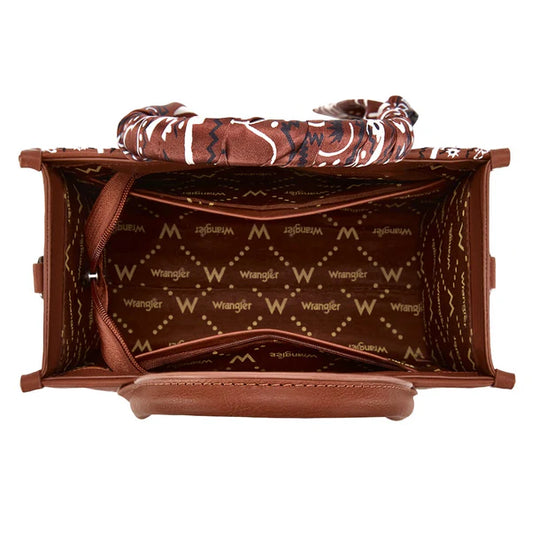 Wrangler Braided Paisley Bandana Tote Bag - WG331-8120SBR