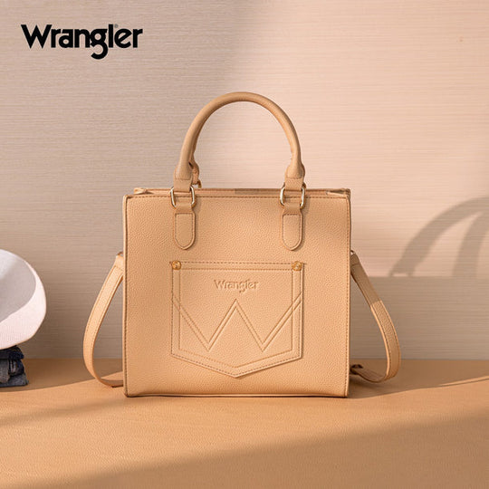 Wrangler Daisy Print Chevron Tote Crossbody Bag - WG481-8126GN