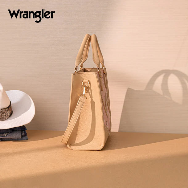 Wrangler Daisy Print Chevron Tote Crossbody Bag - WG481-8126PK