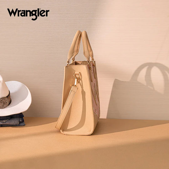 Wrangler Daisy Print Chevron Tote Crossbody Bag - WG481-8126PK