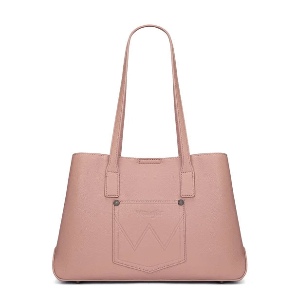 Wrangler Pink Floral Accent Tote Shoulder Bag - WG482-8130PK