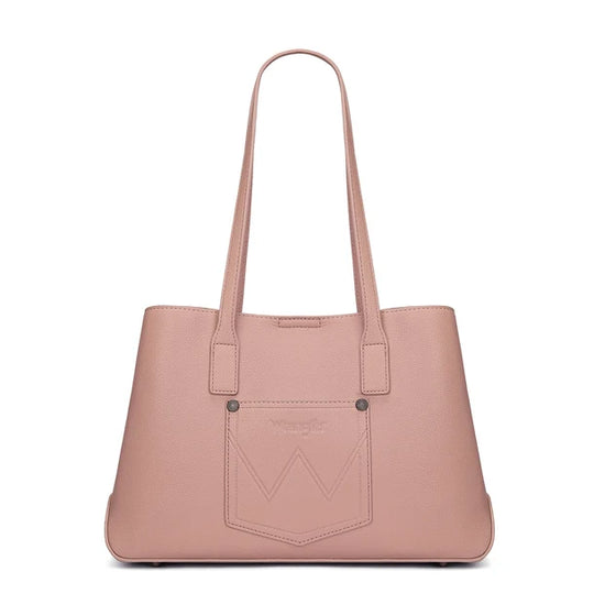 Wrangler Pink Floral Accent Tote Shoulder Bag - WG482-8130PK
