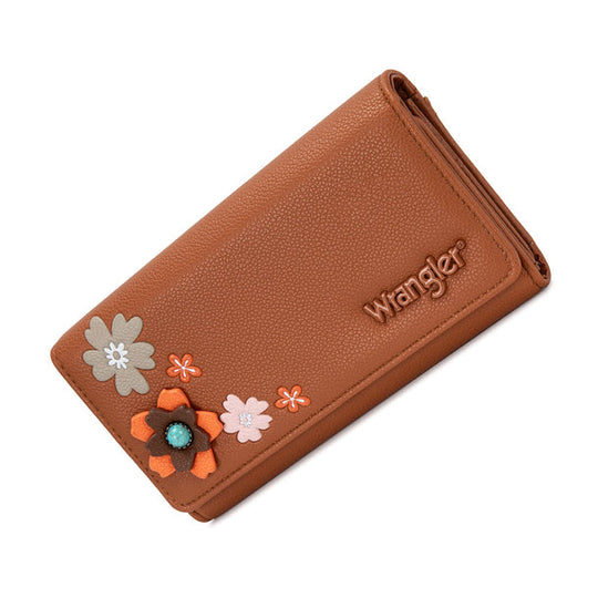 Wrangler Multi Floral Turquoise RFID Long Wallet - WG482-W134BR