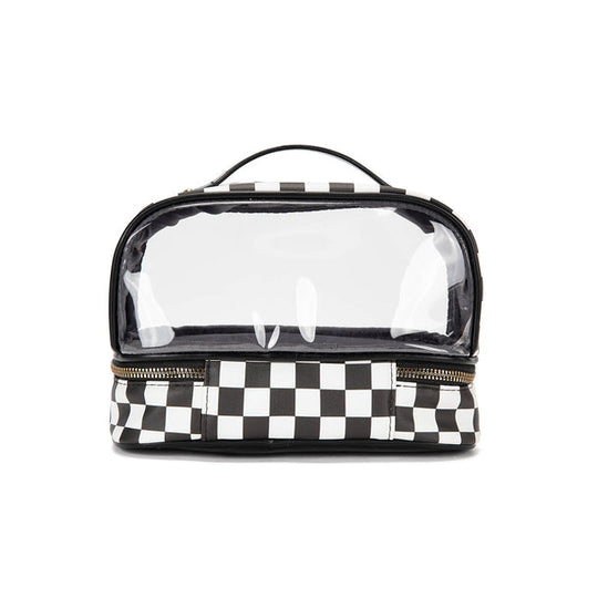 Wrangler Clear Top Double-Zip Cosmetic Pouch with Handle - WG545-9005