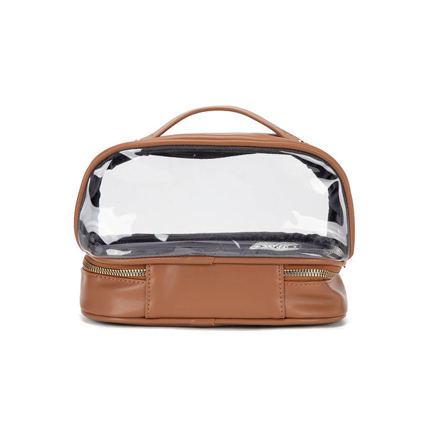 Wrangler Clear Top Double-Zip Cosmetic Pouch with Handle - WG545-9005