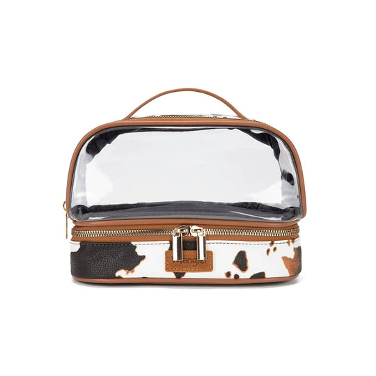 Wrangler Clear Top Double-Zip Cosmetic Pouch with Handle - WG545-9005