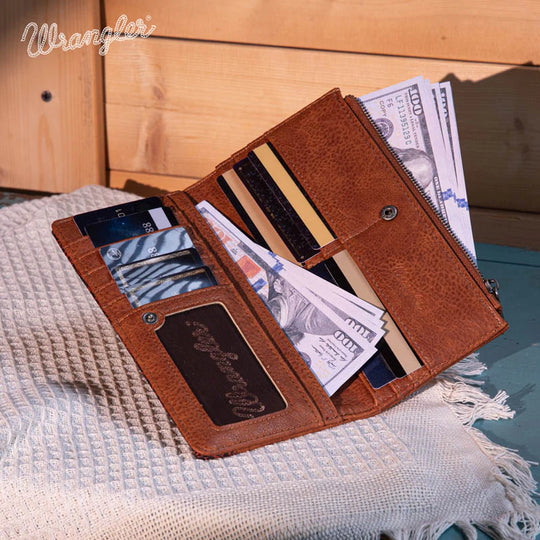 Wrangler Embroidered Bi-Fold Wallet - WG145-212BR