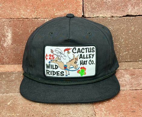 Cactus Alley Black Wild Rides Snapback Cap - P196