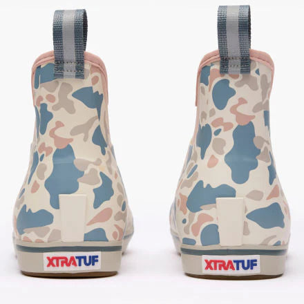 Ladies XTRATUF Ivory Duck Camo Ankle Deck Boot - XWAB4DC