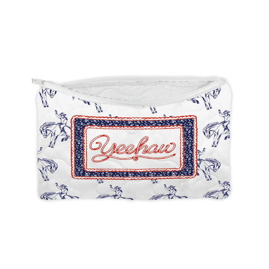 "Yeehaw" Quilted Makeup Bag
