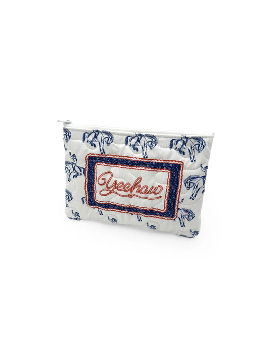 "Yeehaw" Quilted Makeup Bag