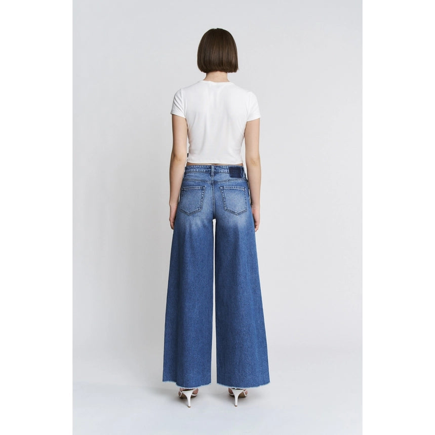 Ladies Mica Denim High Rise Wide Leg - MDP-W3571A