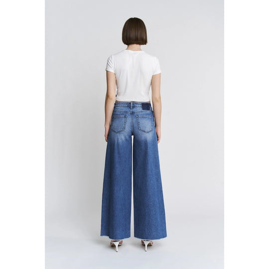 Ladies Mica Denim High Rise Wide Leg - MDP-W3571A