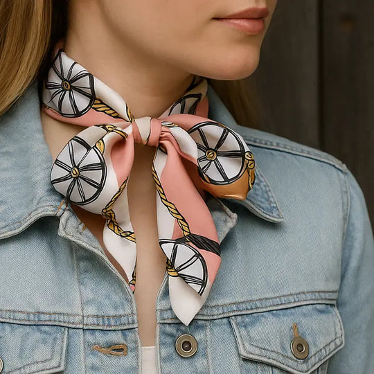 Rodeo Drive Pink Western Skinny Mini Wild Rag Cowgirl Necktie - TW321