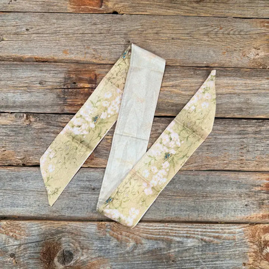 Rodeo Drive Green & Cream Western Skinny Mini Wild Rag Cowgirl Necktie - TW105