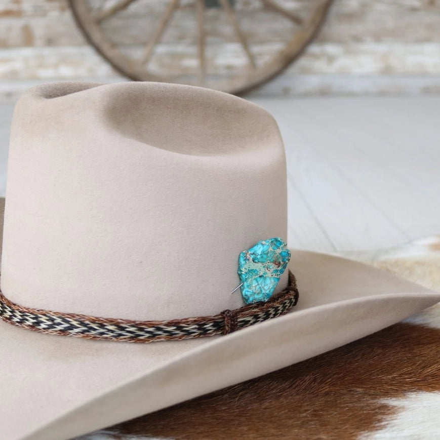 Willow Lane Hat Co. Blue Stone Stick Hat Pin - WL-PIN17