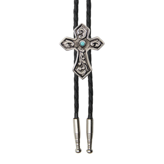 And West Cross with Turquoise Bolo - BOL177