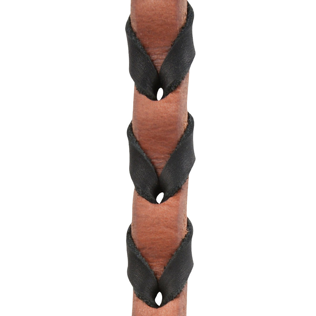 Martin Saddlery Latigo Laced Barrel Rein, 5/8-inch Thick Buckle and Keeper Snap Ends