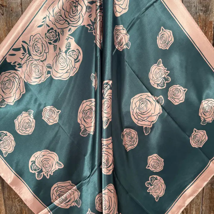 Rodeo Drive Baby Pink Roses Wild Rag - WR852