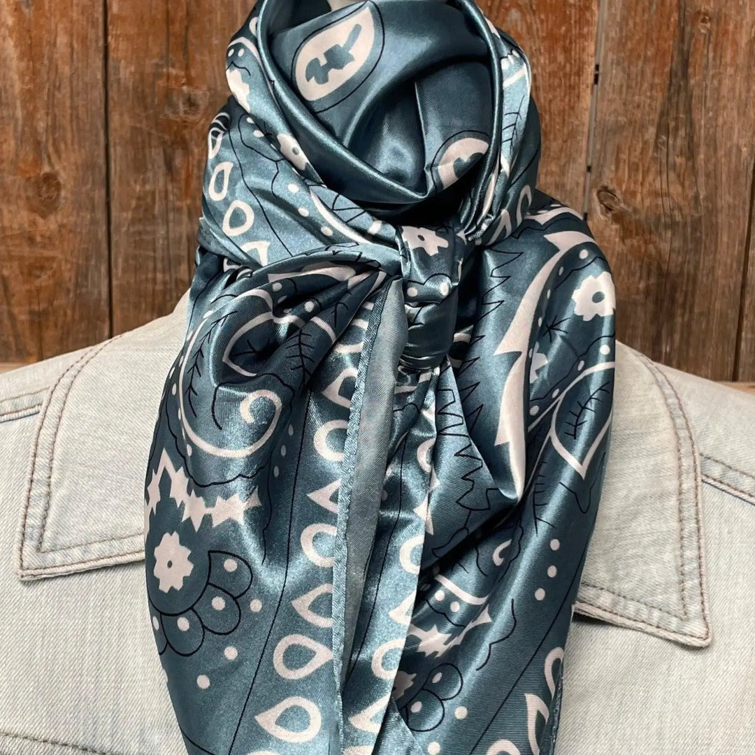 Rodeo Drive Blue & White Paisley Wild Rag/Scarf - WR3414