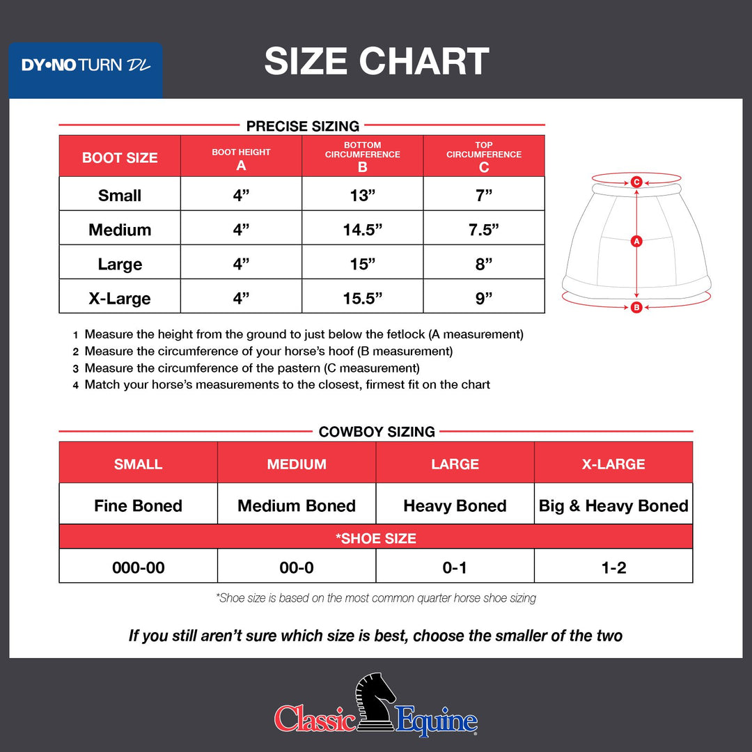 Classic Equine DyNo Turn Bell Boots