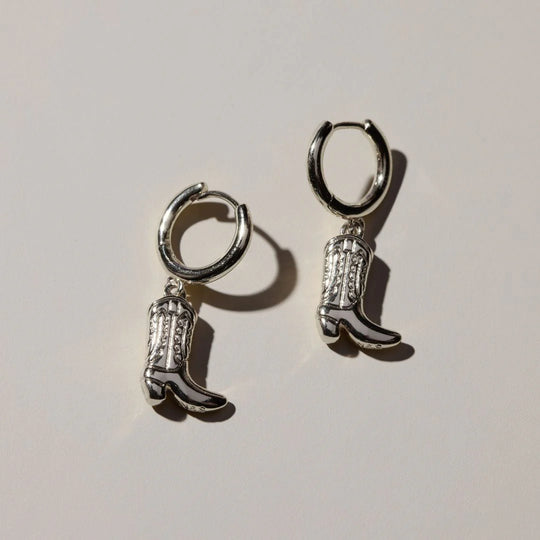 Nickel & Suede Cowgirl Boot Huggies