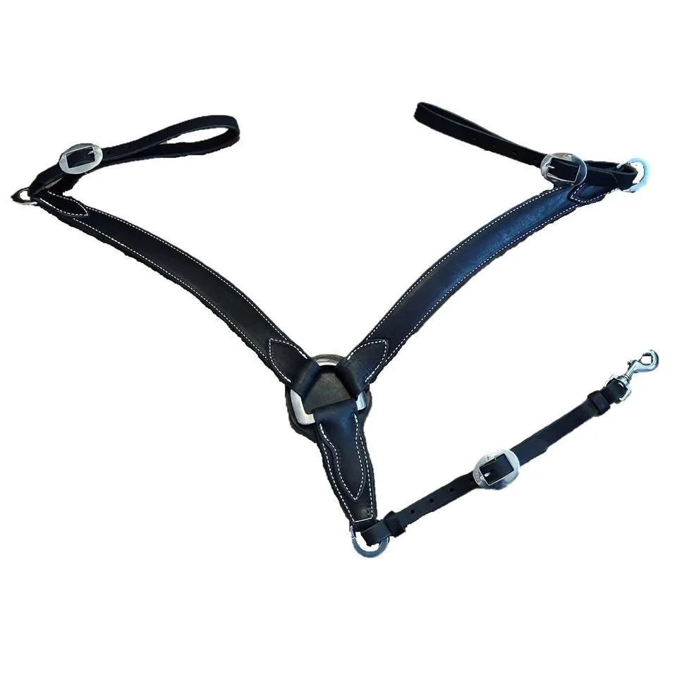 Berlin Leather Black Contour Breast Collar - BK5016