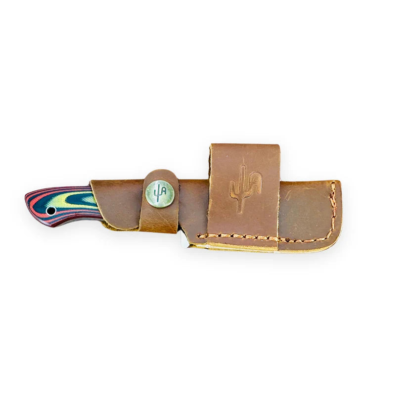 Cactus Alley Hat Co "Desert Sand" Small Bull Cutter Knife & Sheath - CA40-26