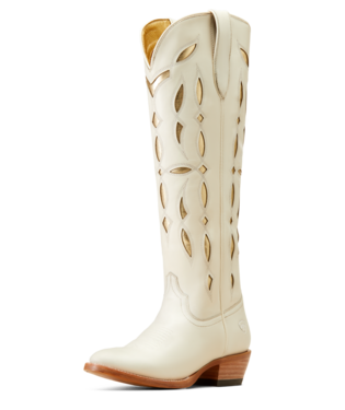 Stivali bianchi elasticizzati Saylor da 18 "da donna - 10046965