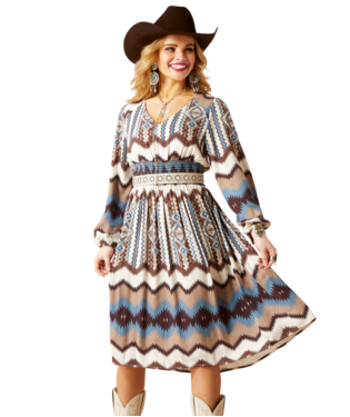 Ladies Ariat Two Columns Chimayo Print Dress - 10046285 FINAL SALE