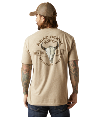T-shirt a maniche corte con teschio Ariat Bison da uomo - 10047613