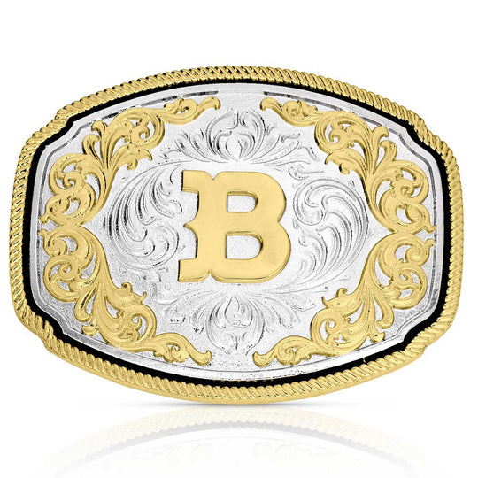 Montana Silversmiths Western Initial Buckle - A1047