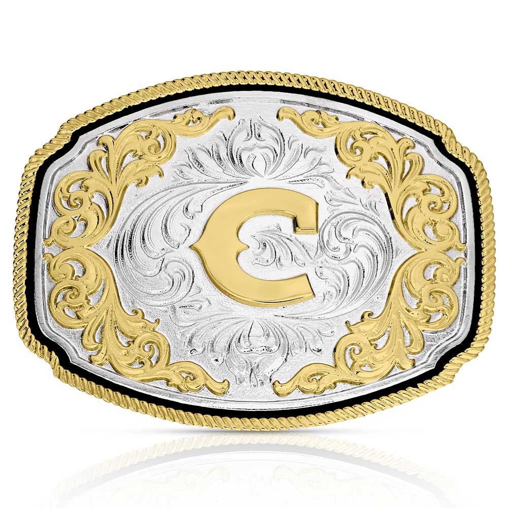 Montana Silversmiths Western Initial Buckle - A1047