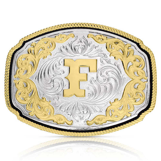 Montana Silversmiths Western Initial Buckle - A1047