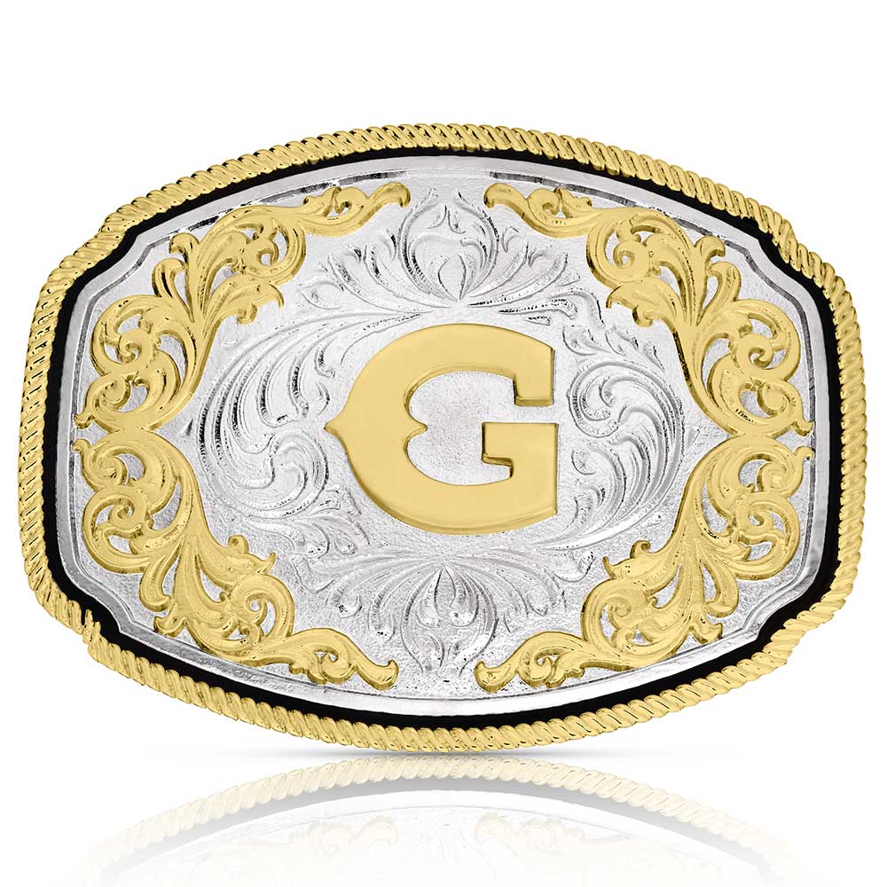 Montana Silversmiths Western Initial Buckle - A1047