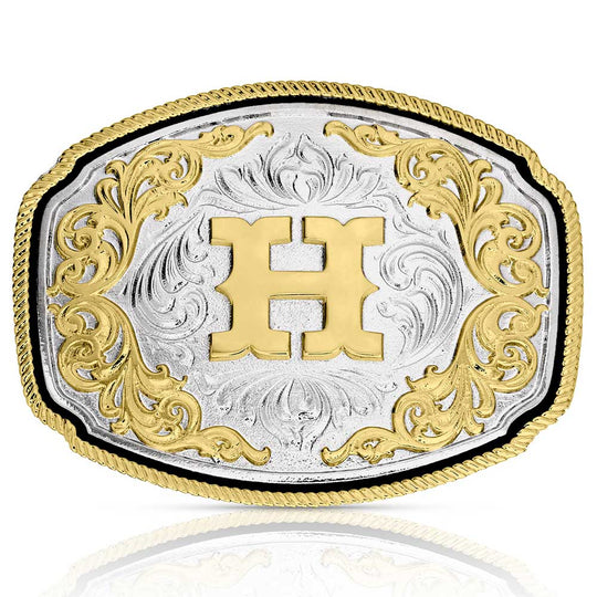Montana Silversmiths Western Initial Buckle - A1047