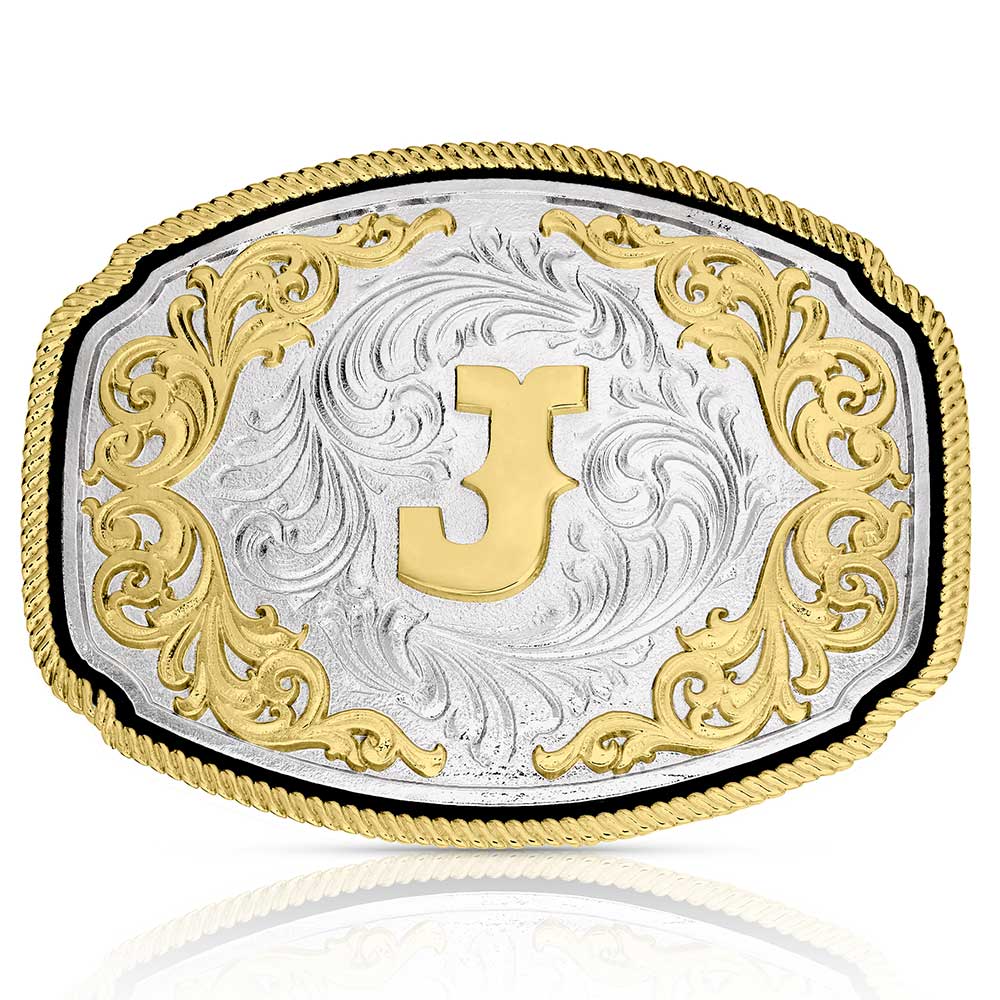 Montana Silversmiths Western Initial Buckle - A1047