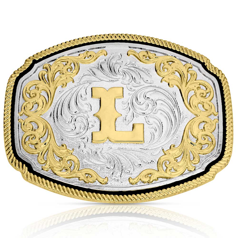 Montana Silversmiths Western Initial Buckle - A1047