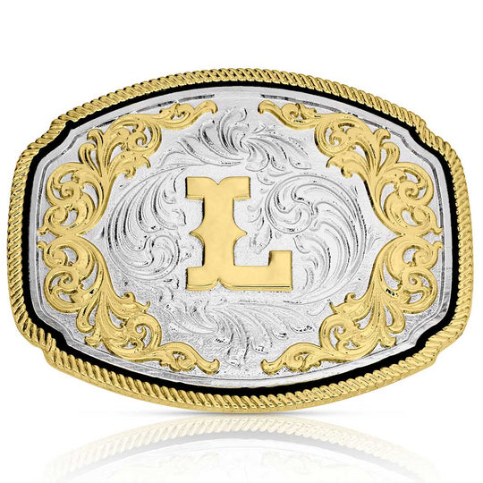 Montana Silversmiths Western Initial Buckle - A1047