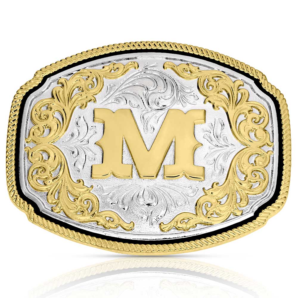 Montana Silversmiths Western Initial Buckle - A1047