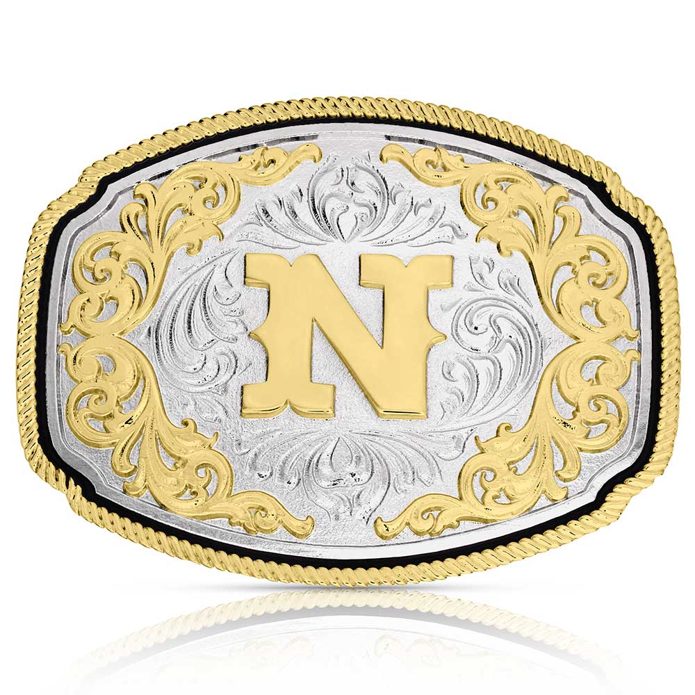 Montana Silversmiths Western Initial Buckle - A1047