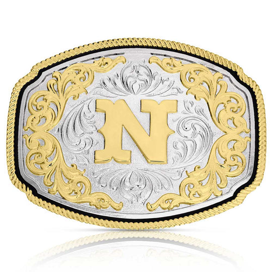 Montana Silversmiths Western Initial Buckle - A1047
