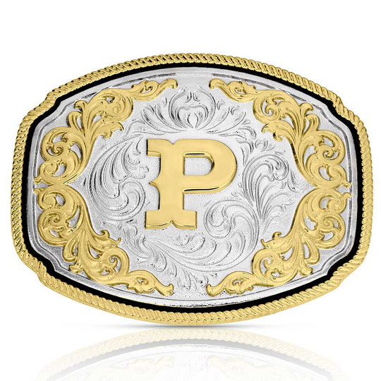 Montana Silversmiths Western Initial Buckle - A1047