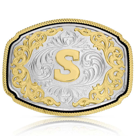 Montana Silversmiths Western Initial Buckle - A1047